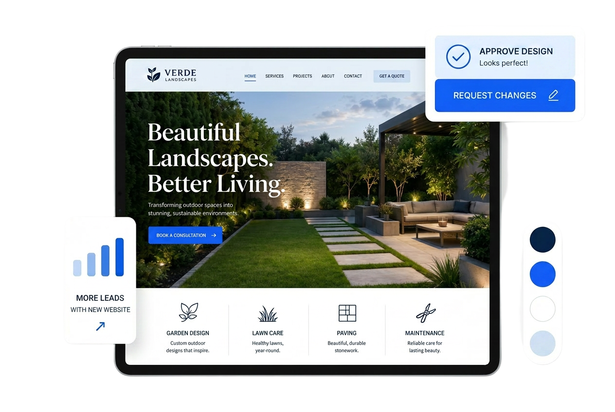Sample responsive website design by Nestech Digital shown on laptop and mobile